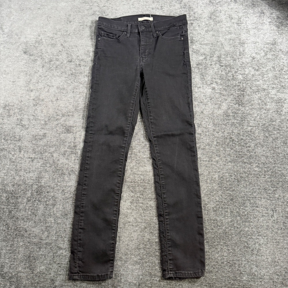 Levis 311 Shaping Skinny Jeans Womens 27 Black Mid Rise Denim Pants